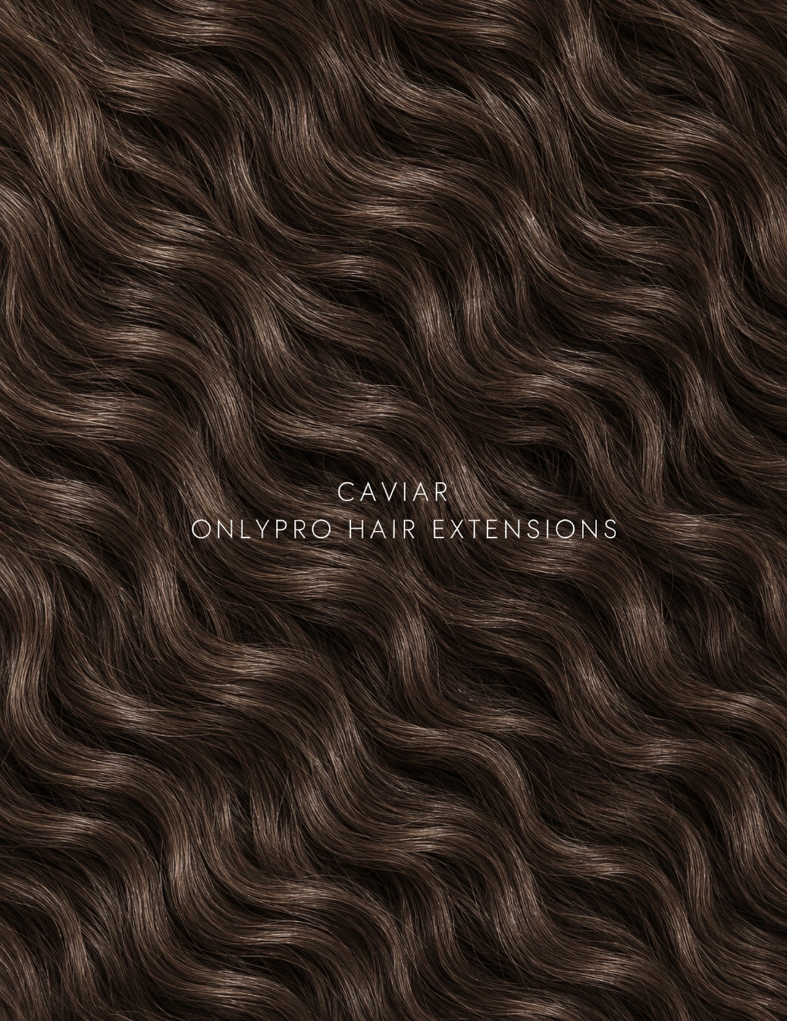 #shade_caviar | Onlypro O-Weft Genius Weft Caviar Level 4N professional hair extensions in beach wave texture Shadow Palette