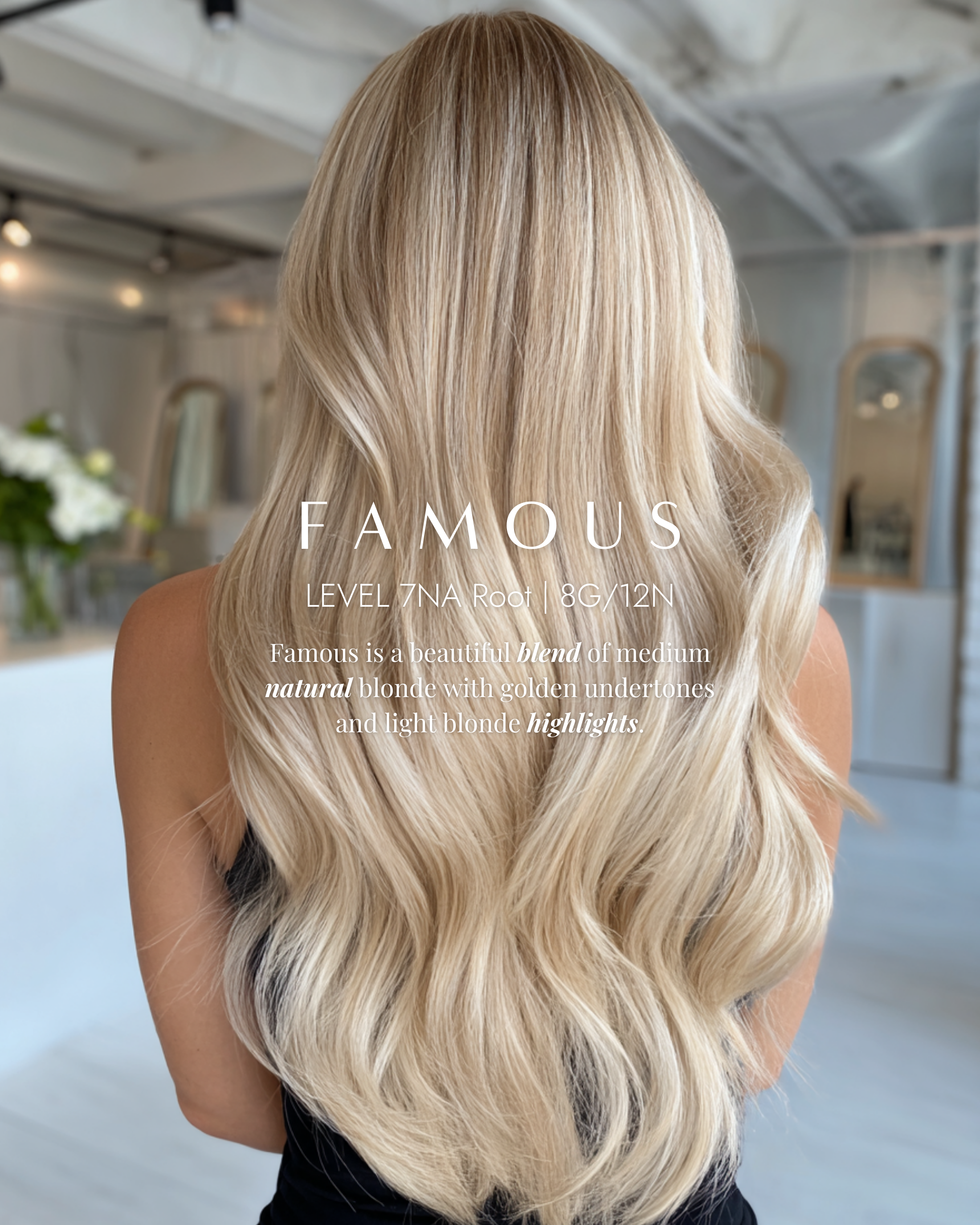 #shade_famous | Onlypro O-Weft Genius Weft Famous Level 8G/12N, Dimensional Blonde Balayage, Genius Weft Extensions