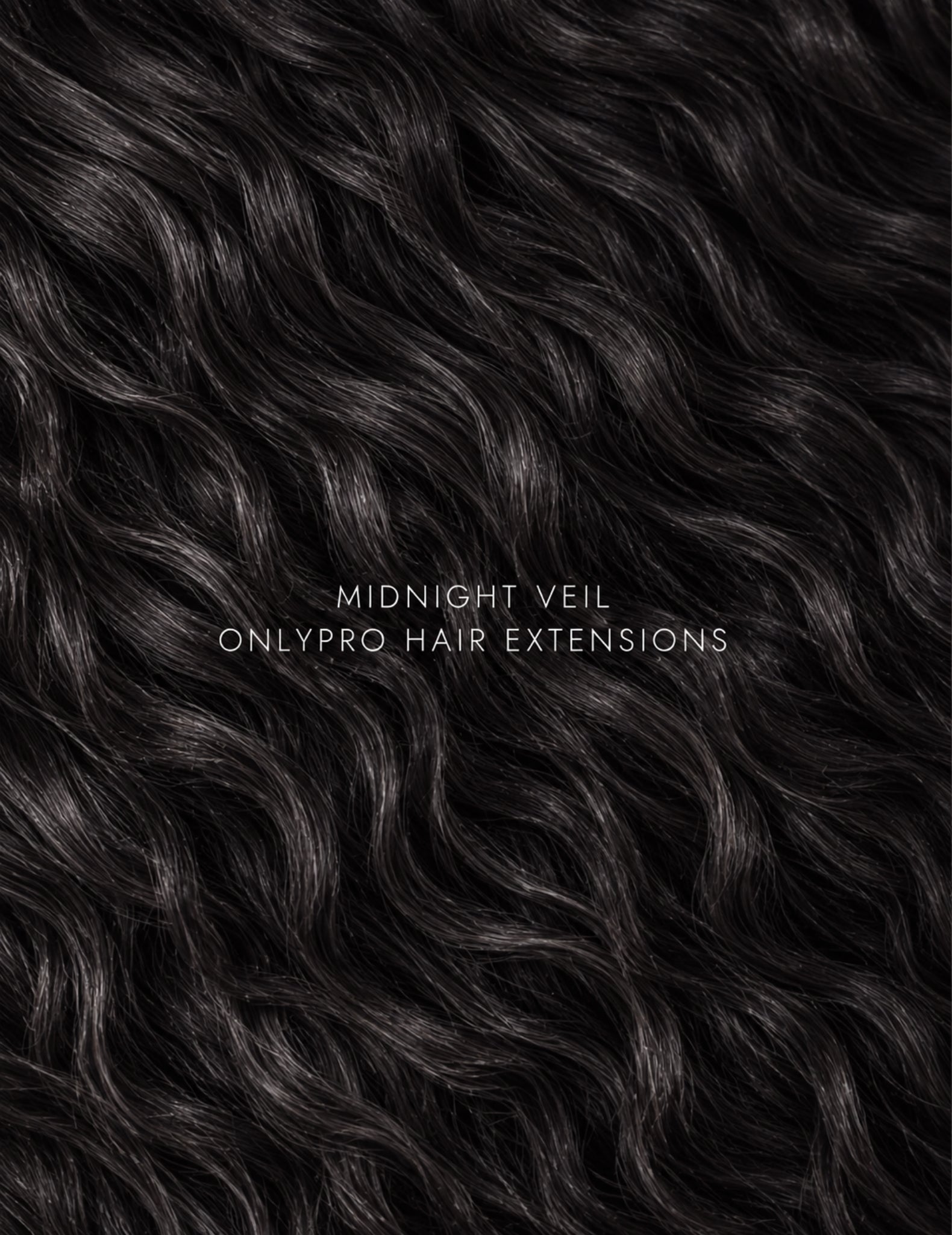 #shade_midnight-veil Onlypro O-Weft Genius Weft Midnight Veil Level 3N professional hair extensions in beach wave texture Shadow Palette