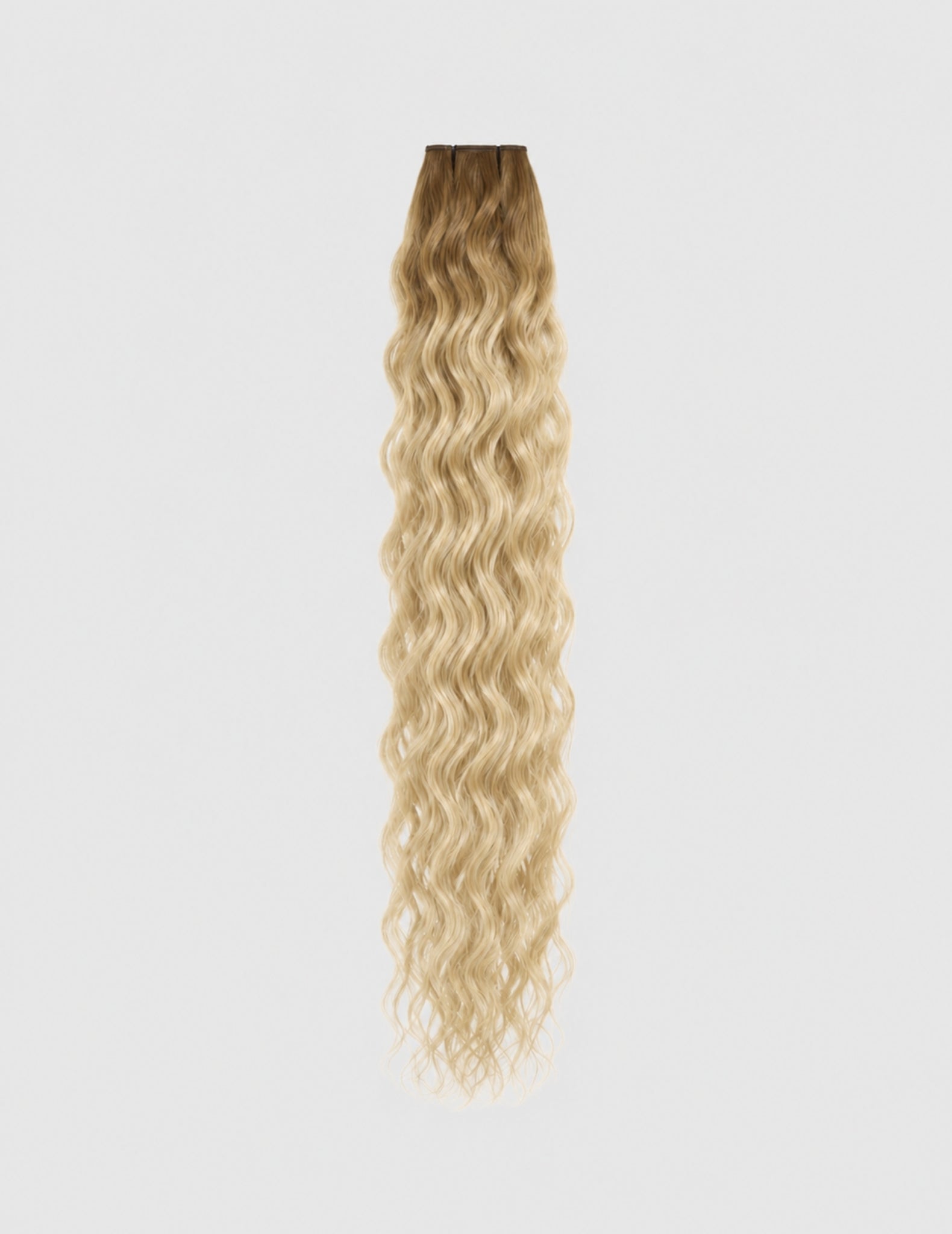 #shade_famous | Onlypro O-Weft Genius Weft Famous Level 8G/12N, Dimensional Blonde Balayage, Textured Beach Wave Genius Weft Extensions