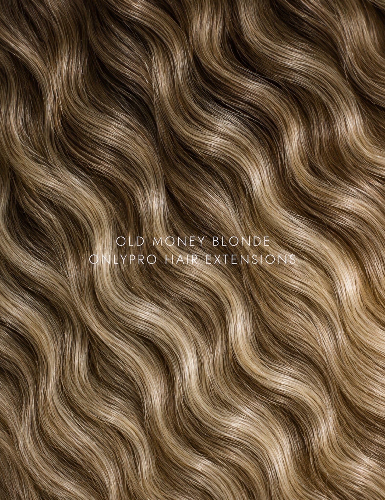 #shade_old-money-blonde | Onlypro O-Weft Genius Weft Old Money Blonde,  Level 6, Dimensional Blonde Balayage, Beach Wave Genius Weft Extensions